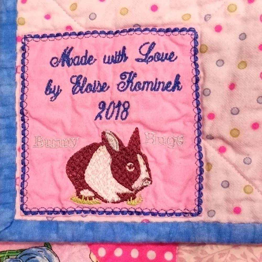 Hand Crafted Bunny Baby Blanket
